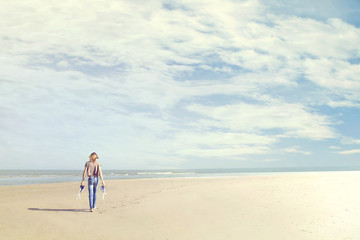 woman follows the road to freedom