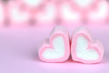Heart shape marshmallow