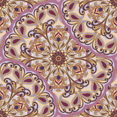 Traditional Eastern pattern of circular graphic elements.