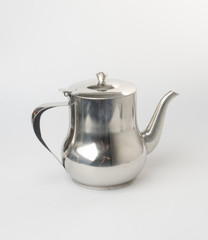 tea pots or stainless steel tea pots on the background.