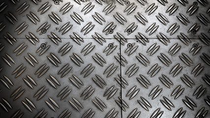 Anti slip metal sheet floor .