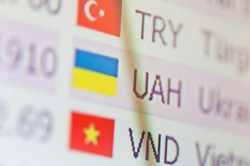 digital display with currency exchange rates