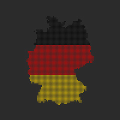 Obraz premium Vector Dotted Germany Map