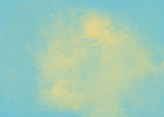 Bright blue abstract textured background. Texture of blue paint with yellow splashes and scratches. School Background Texture Blue Blue Painting Class