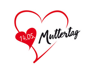 muttertag - herz - datum