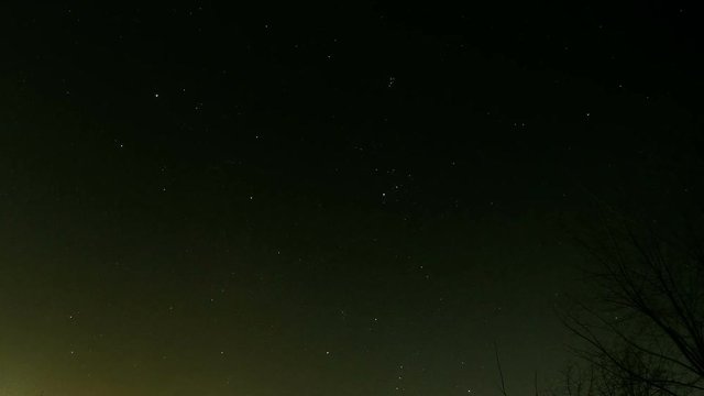 Night lapse footage of stars and sky in the midnight