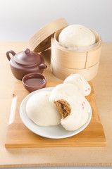 pao or asian buns on a background.