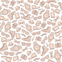 Vector hipster seamless pattern.