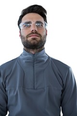 Man wearing protective eyewear