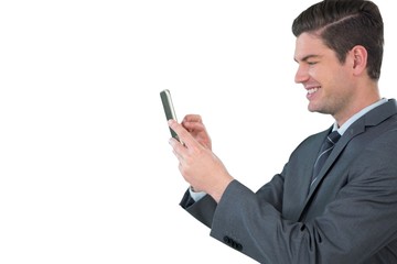 Businessman using mobile phone