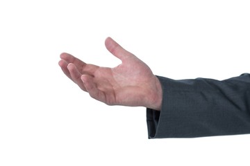 Close-up of businessman hand gesturing