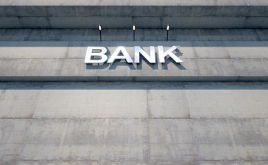 Modern Bank Building Signage