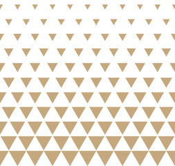 Abstract geometric golden graphic design print triangle halftone pattern