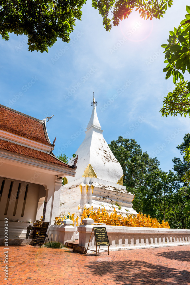 Wall mural Phra That Si Song Rak, old age buddhist religion temple in Loei