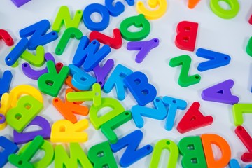 Multicolored jumbled alphabets