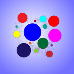 Colored and dark circles background