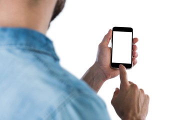 Man using mobile phone
