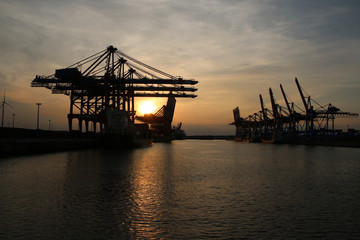 Obraz na płótnie Canvas Hamburg - 008 - Containerhafen 4