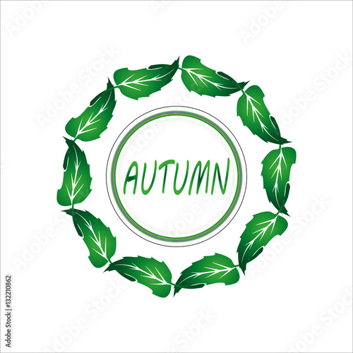 "Wreath of green leaves 2." Stock image and royalty-free vector files