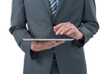 Businessman using digital tablet