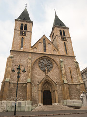 Obraz premium Sacred Heart Cathedral in Sarajevo