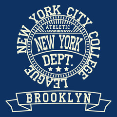 New york Brooklyn typography fashion, t-shirt