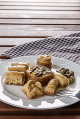 Assorted Arabic Sweets side apron vertical