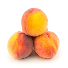 Peach with isolated on white background
