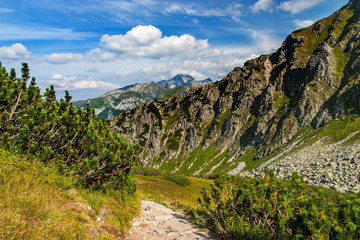 Hiking in the Polish High Tatras .