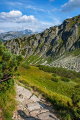 Fototapeta na wymiar Hiking in the Polish High Tatras .