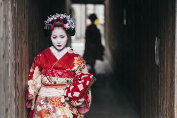  Portrait of  a Maiko geisha in Gion Kyoto - 132212217