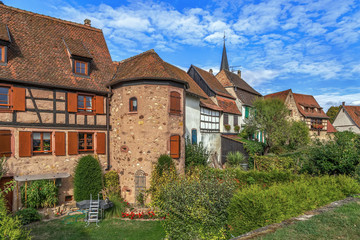 Fototapeta na wymiar fortifications of Bergheim, Alsace, France