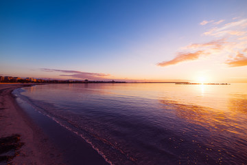 vibrant sunset over Alghero