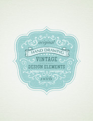 hand-drawing vintage frame.