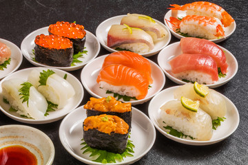 本格握り寿司　 Japanese gourmet genuine finger sushi