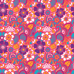 Paisley seamless colorful pattern