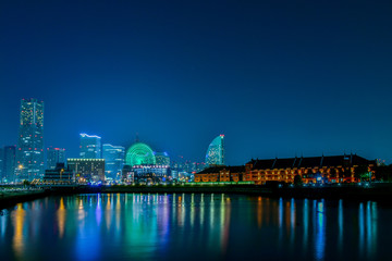 横浜みなとみらいの夜景