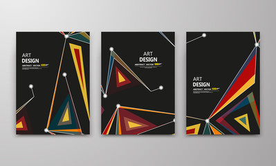 Abstract composition. Text frame surface. Black a4 brochure cover design. Title sheet model set. Bright colored vitrage icon. Creative vector front page. Ad banner form texture. Patch flyer fiber font