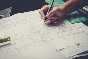 engineering diagram blueprint paper drafting project sketch