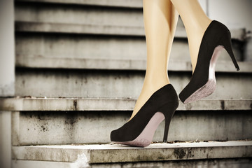 woman legs and heels 
