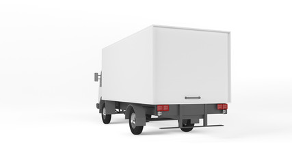 Mockup of truck on white background. Mockup of lorry on white background.