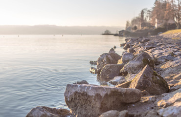 Fototapeta premium Zurich lake coast