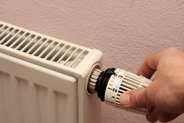 Manual adjustment Radiator with thermostatic valve - photo