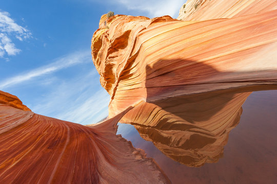 Riflessi a The Wave, Coyote Buttes, Paria Canyon-Vermilion Cliffs Wilderness,
