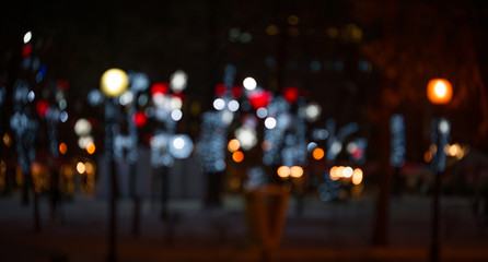 Nikon bokeh, night lights. Winter. 60mm, 2.8.