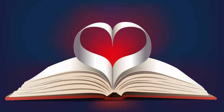 Cœur - Livre ouvert - amour - St Valentin - Histoire