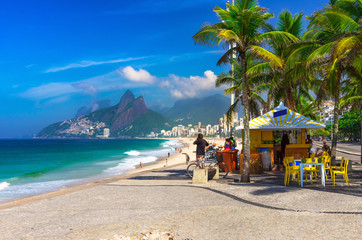 Ipanema beach in Rio de Janeiro. Brazil