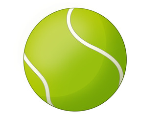 Cartoon tennis ball - isolated - illustration for children