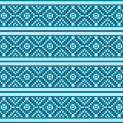 Blue Christmas seamless pattern