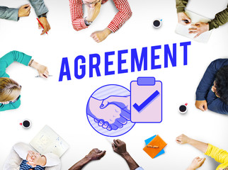 Business Agreement Deal Handshake Graphic Concept